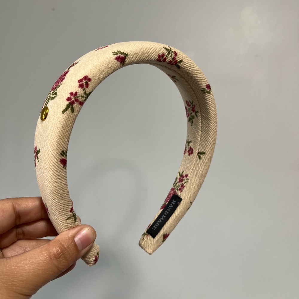 Floral Cream Headband by Unknown Brand